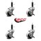 Service Caster 2 Inch Thermoplastic Wheel 3/4 Inch Expanding Stem Caster with Brakes, 4PK SCC-EX05S210-TPRS-SLB-34-4 - alternate 1